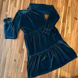 Lands End Velvet Dress